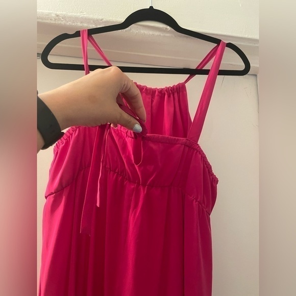 Old Navy Color block Pink and Orange Maxi Dress size Large - Picture 4 of 7